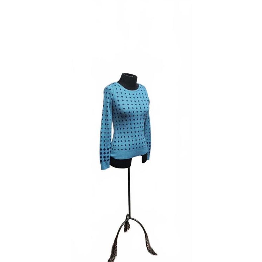 The Limited Vintage Blue Polka Dot Sweater - Cozy & Chic!